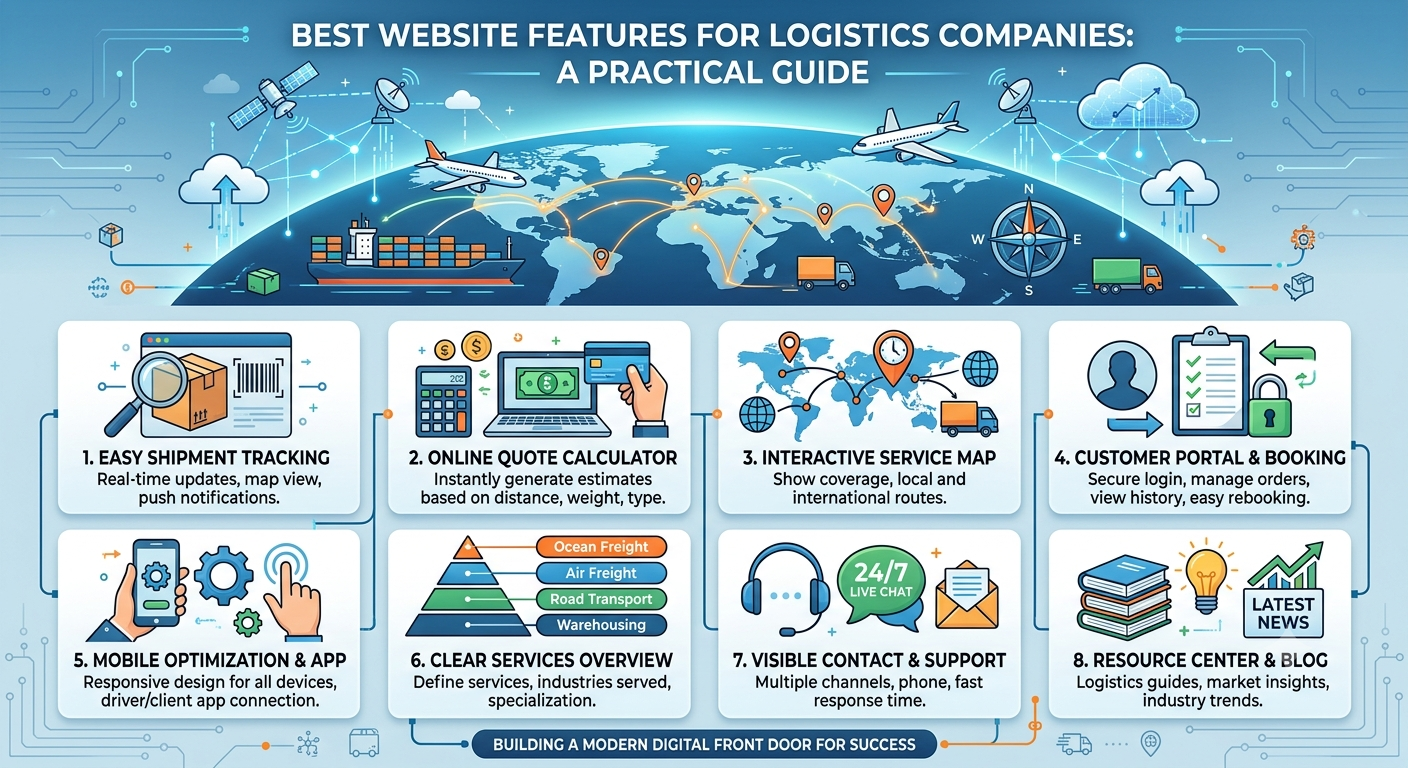 Best Website Features for Logistics Companies: A Practical Guide