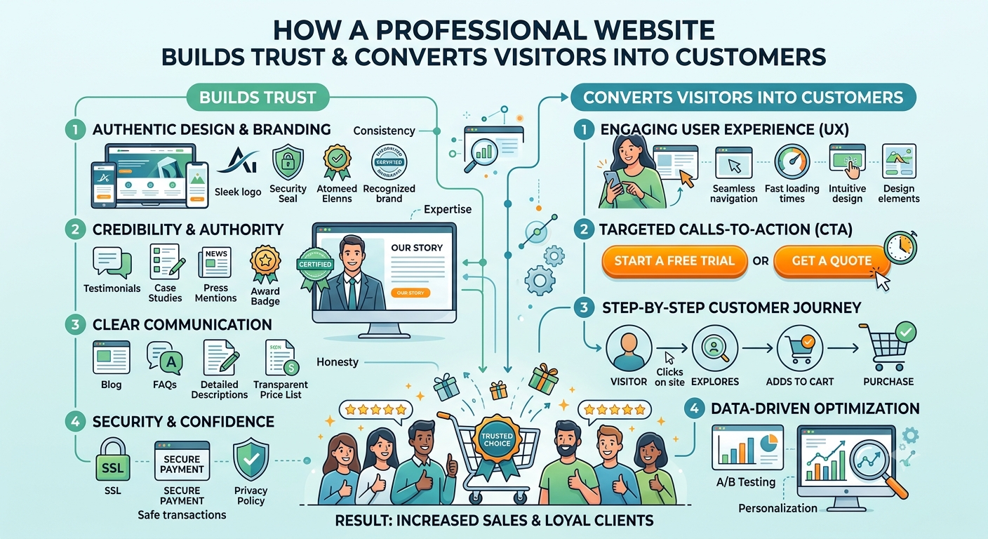 How a Professional Website Builds Trust & Converts Visitors into Customers