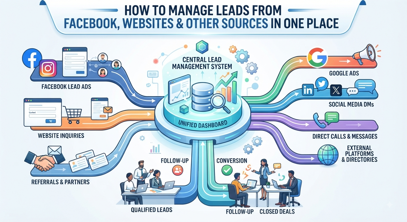 How to Manage Leads from Facebook, Websites & All Sources in One Place